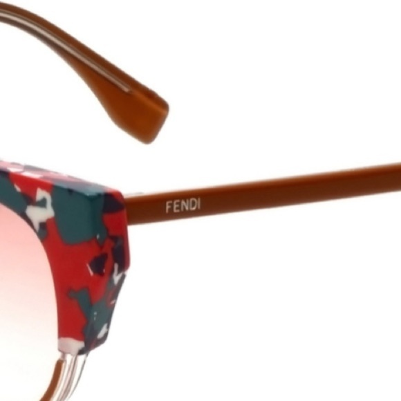 Fendi Designer Sunglasses FF0074-RCI-50mm Rust Havana Red Marble Grey/ Rose Pink - Picture 5 of 7